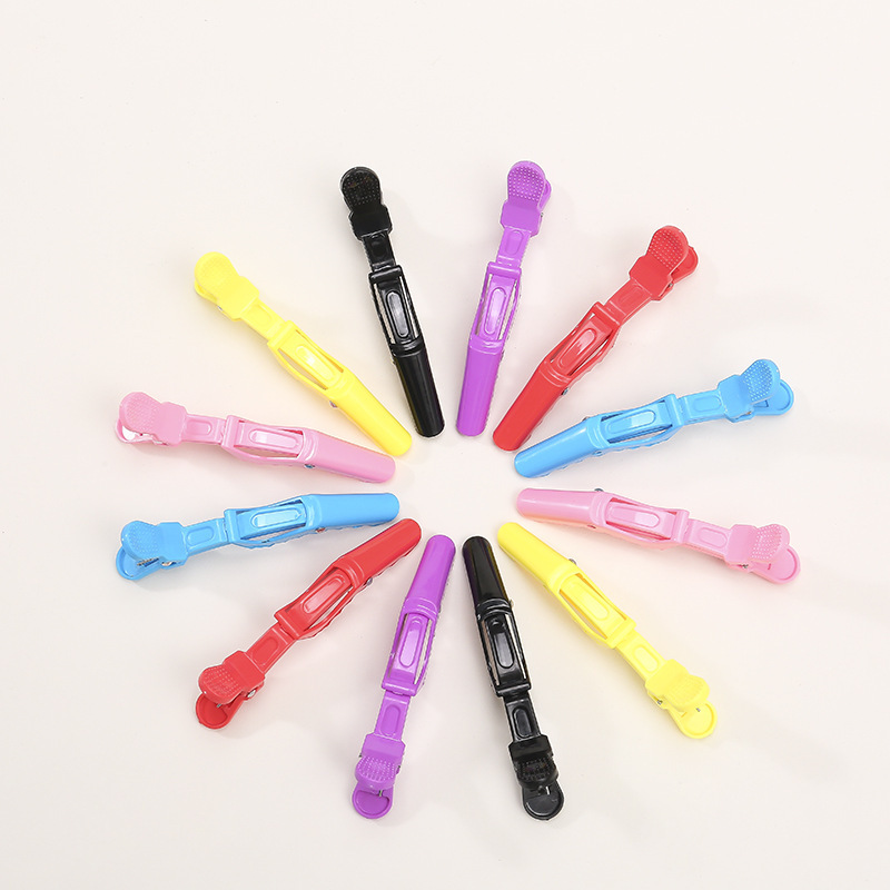 Barber shop crocodile clips, wigs, hairdressing, traceless duckbill clips, long beaks, perming and dyeing zoning tools, bangs, hair accessories for women details Picture