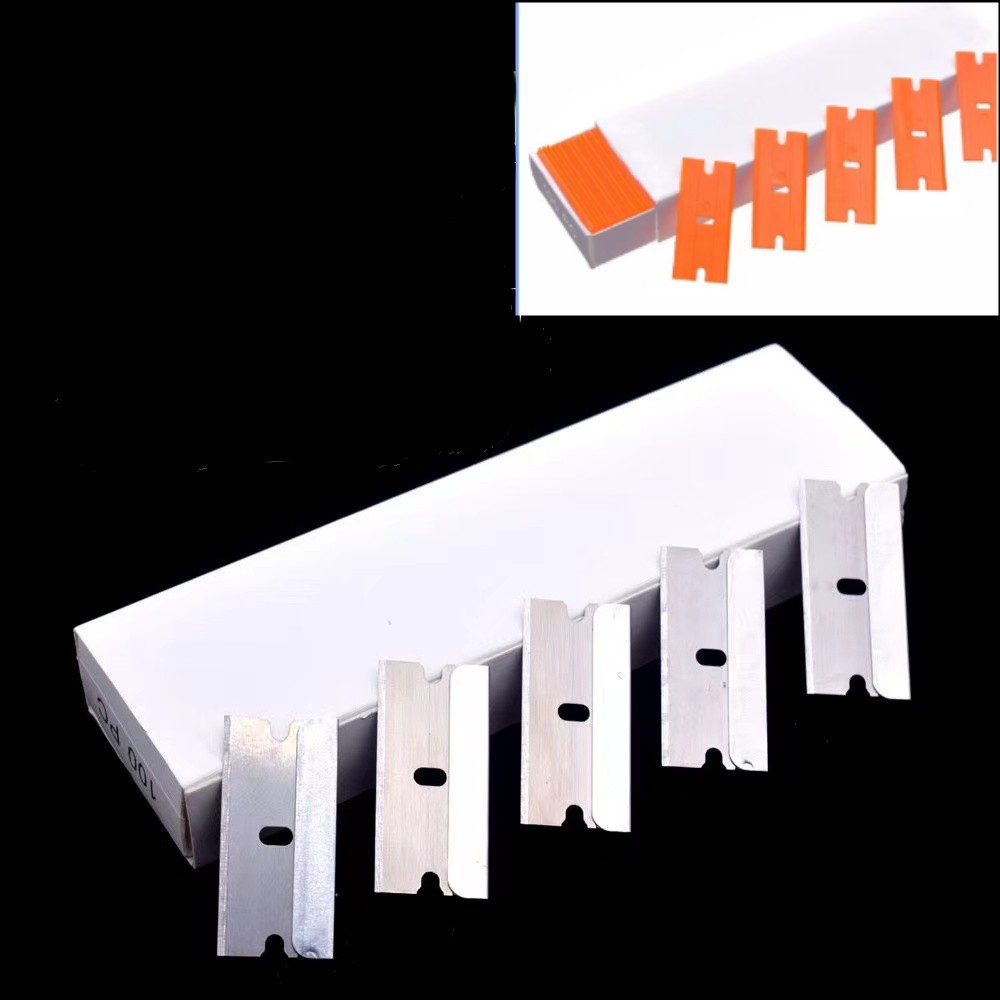 Supplier of plastic and metal blade glue scraping and stain removal scrapers, as well as mobile phone, tablet, screen and glass cleaning tools full figure