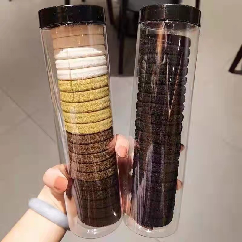 Wholesale 20 high-elasticity hair bands and hair ties, hair ties, rubber bands, summer simple knots, elegant towel bands for women Specification drawing