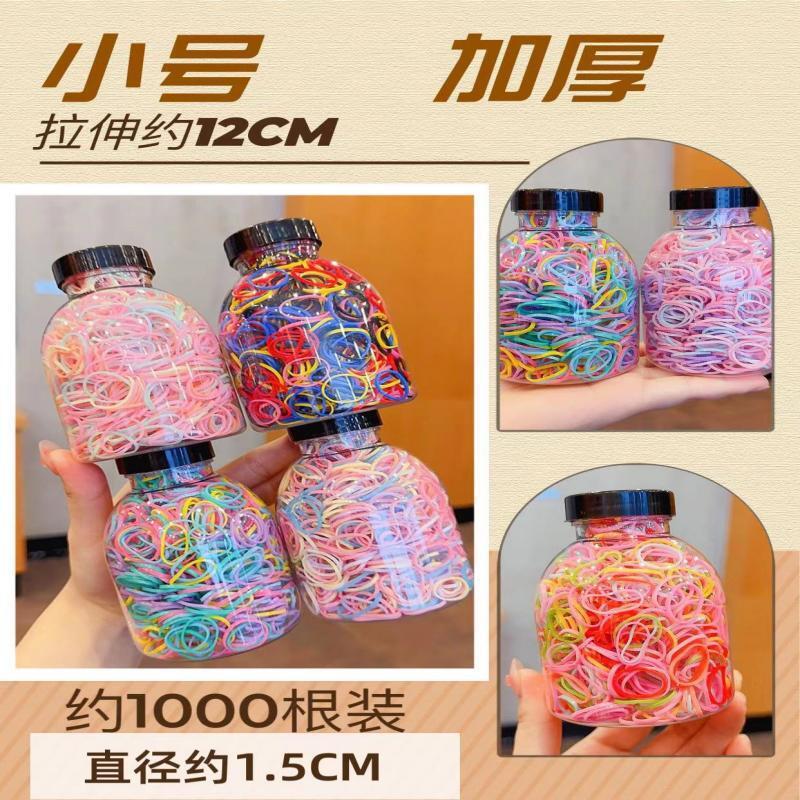Baby disposable rubber bands, high-elasticity children's hair bands, girls' candy-colored hair ties, strong pulling unbreakable hair ties, hair accessories Specification drawing