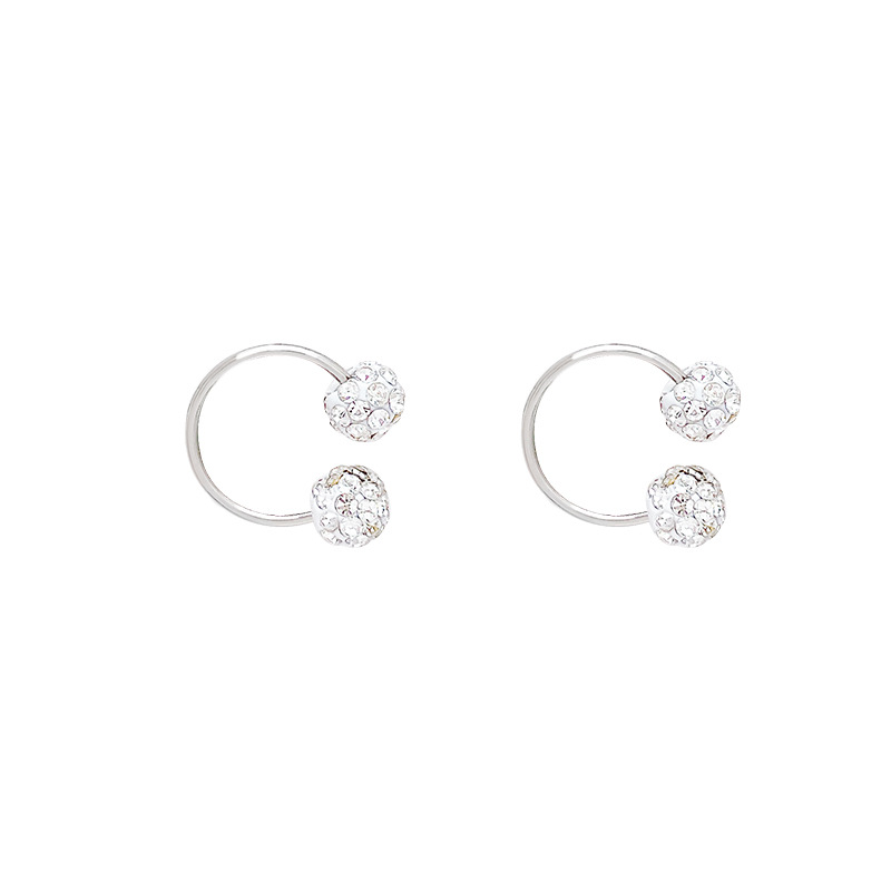 No need to take off the super sparkling ear bone stud earrings when sleeping. A high-end double-head twist-off horseshoe ring. A best-selling ear-nourishing stud accessory Item Picture