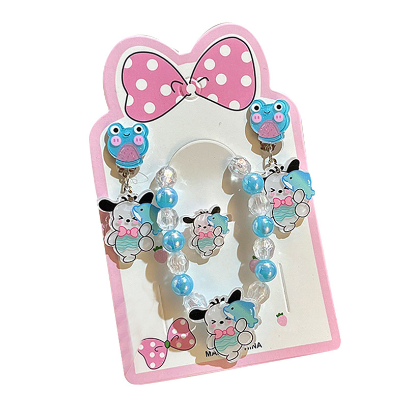New princess rings, cartoon cute little girl rings, children's ear clips, earrings, bracelets, strings, accessories and jewelry Item Picture