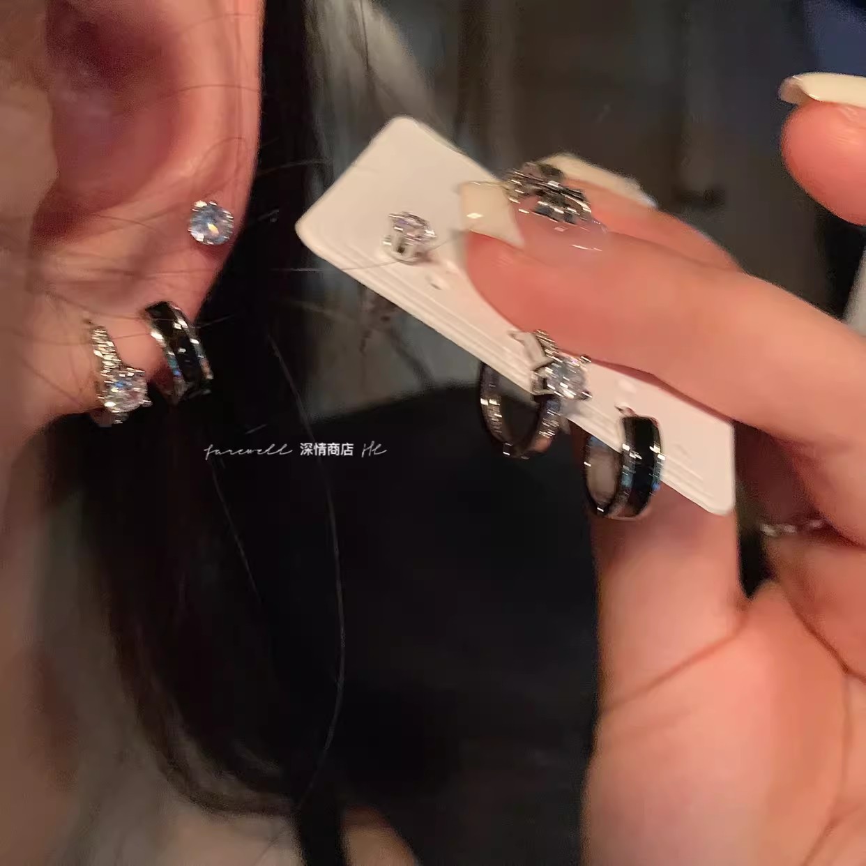 6 piece set! Niche design, high-end feel, female bestseller, exquisite zircon stud earrings, new trend in 2024 Application Scenario