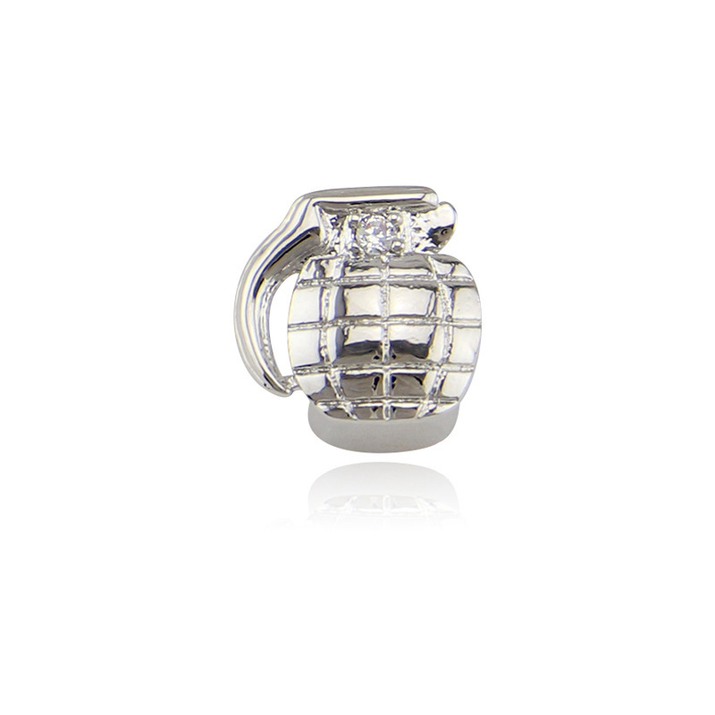18k single ins hollowed-out braces, Halloween hip-hop costume braces, gold-plated crown heart-shaped grenade braces Specification drawing