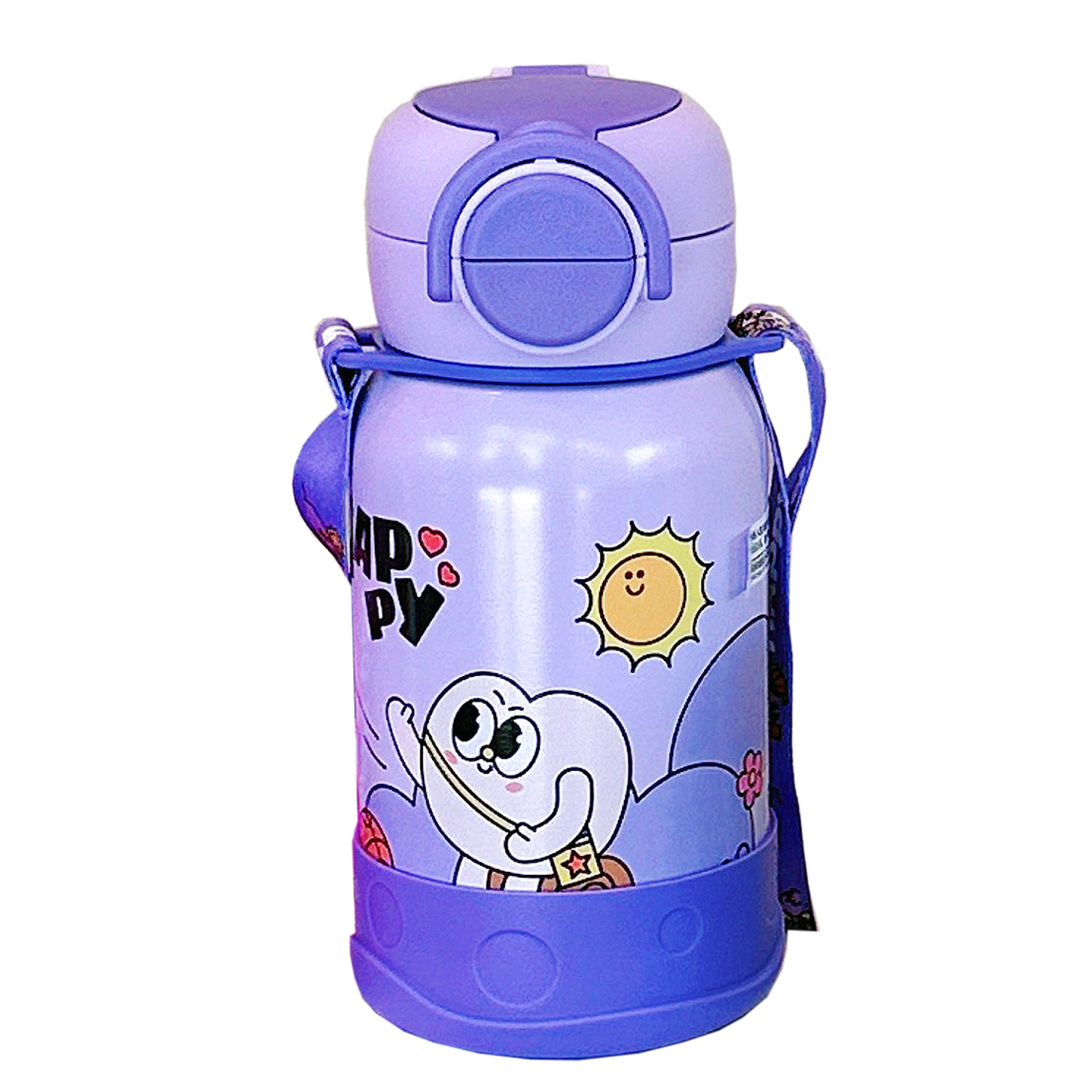 Children's stainless steel bouncing water cup, student portable straw cup, high appearance level, cute, food-grade portable insulated cup Item Picture