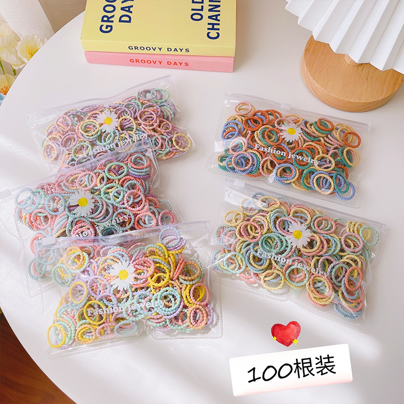 Children's hair bands, girls' hair-safe, hair-tying rubber bands, Korean baby hair bands, headbands, high-elasticity braid hair accessories details Picture