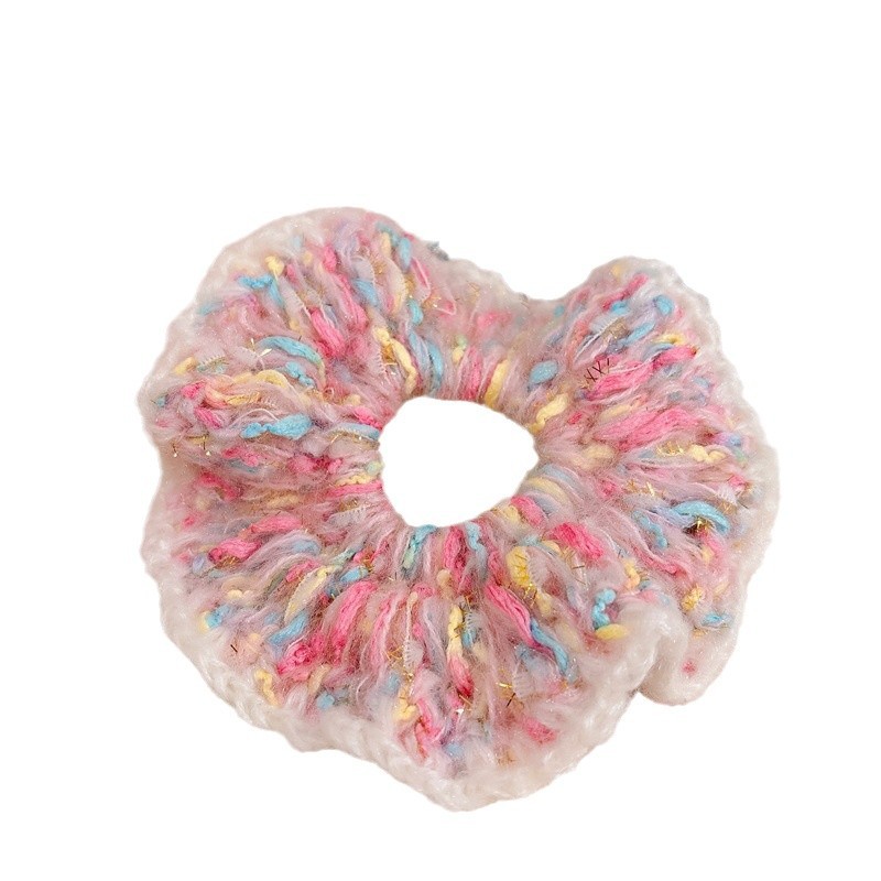 Original handcrafted hair accessories, knitted hand-mixed thread hair ropes, woolen hair bands, large intestine rings, woven leather bands, plush headwear and hair ropes Item Picture