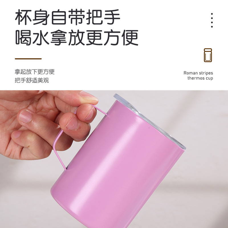 Wholesale of cross-border 304 stainless steel insulated cups, mini handle mugs, office coffee straw cups and car cups Application Scenario