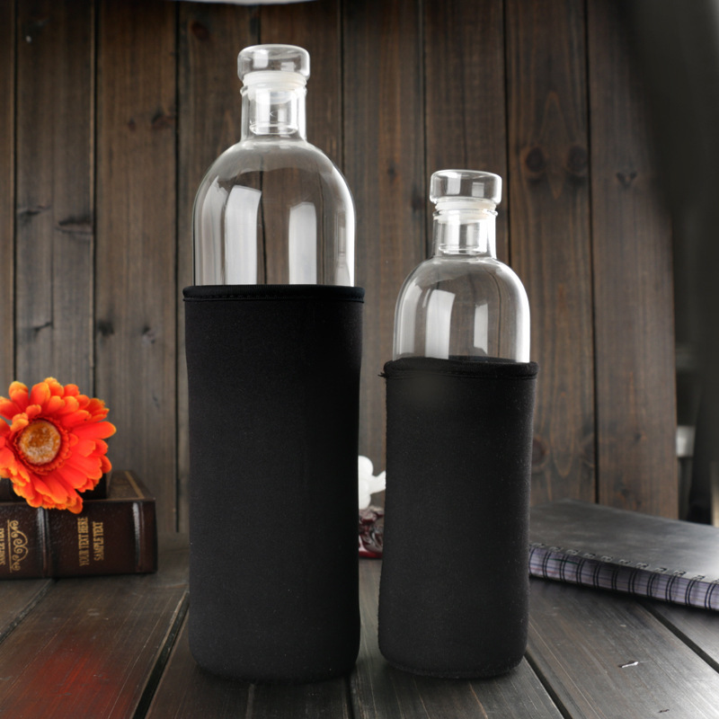 Transparent glass cup, mineral water bottle, middle school girls, boys, summer car portable takeout water cup, large capacity, summer details Picture