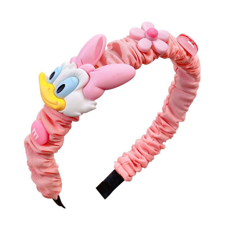 Super cute cartoon fabric pleated hair band, hair clip, baby's adorable paradise series hair band, children's outdoor hair pressing headband Item Picture