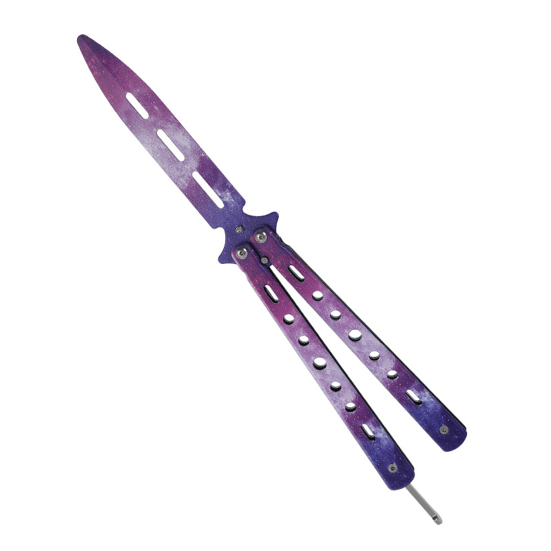 CSGO butterfly knife folding toy knife Butterfly comb beginner practice toy all-steel outdoor knife high carbon steel undefined