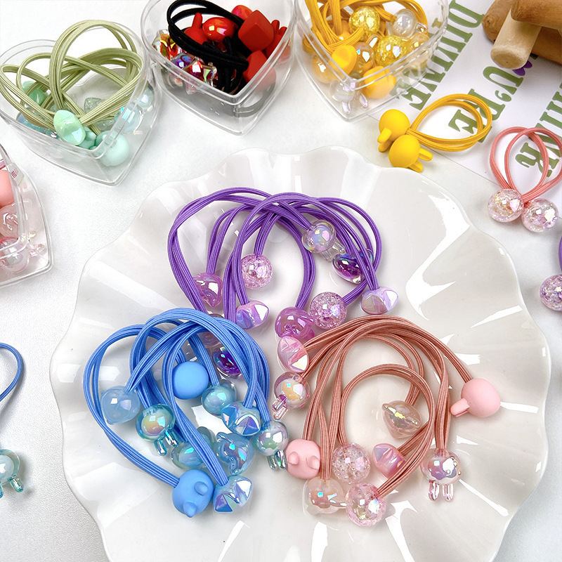 High elasticity of children's rubber bands that won't damage hair, long hair ties, cute baby hair bands, hair ties, rubber band headwear, hair accessories Specification drawing
