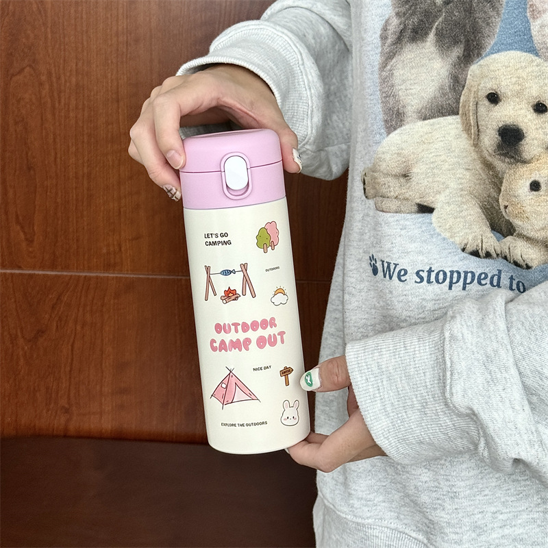 The new cartoon mini insulated cup has a high appearance level. It's a handy cup for female students with an ins style, cute and bouncy. The cup is small and compact Specification drawing