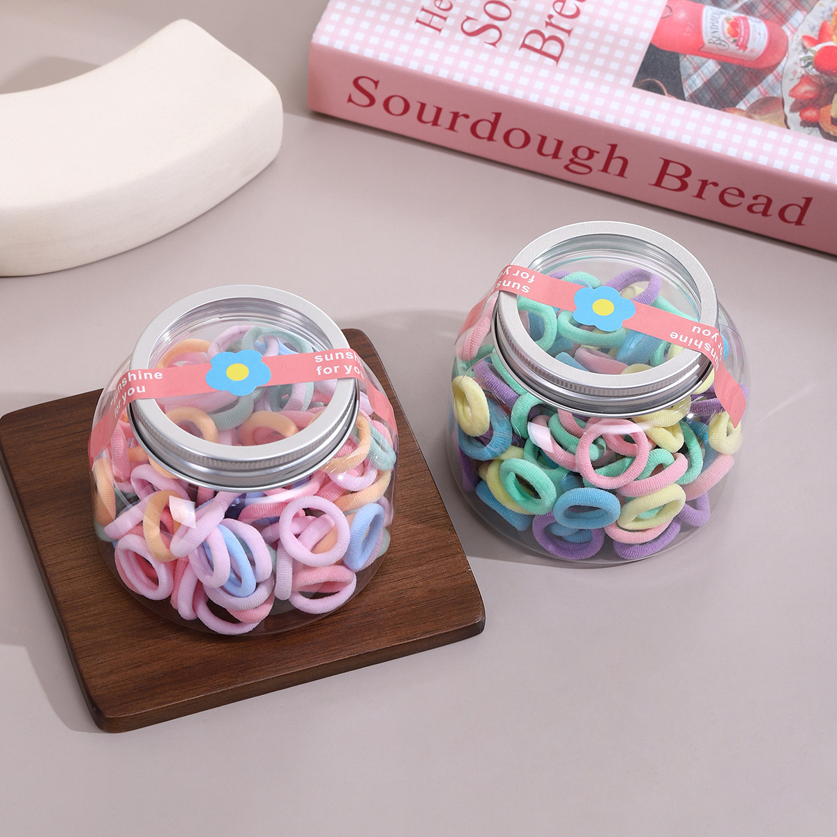 Small, non-hair-damaging towel loop, children's thumb rubber band, girls' hair tie loop, high-elasticity rubber band, baby hair tie for girls Specification drawing