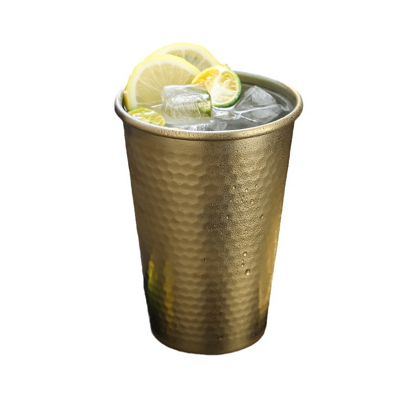 Korean-style 304 stainless steel diamond-patterned single-layer water cups, beer mugs, beverage cups, mouthwash cups, milk cups, juice cups Item Picture