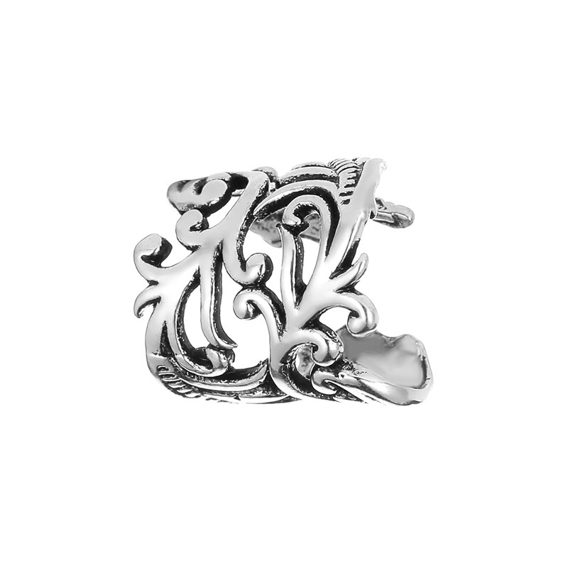 Cold style, simple and retro ear bone clips, unique leaf earrings without ear holes, women's aged look, cross-border best-selling earrings Item Picture