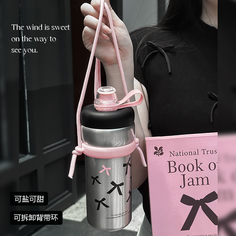 New high-quality 304 stainless steel thermos cup for household use, multi-purpose, simple and anti-drop water cup for girls Specification drawing