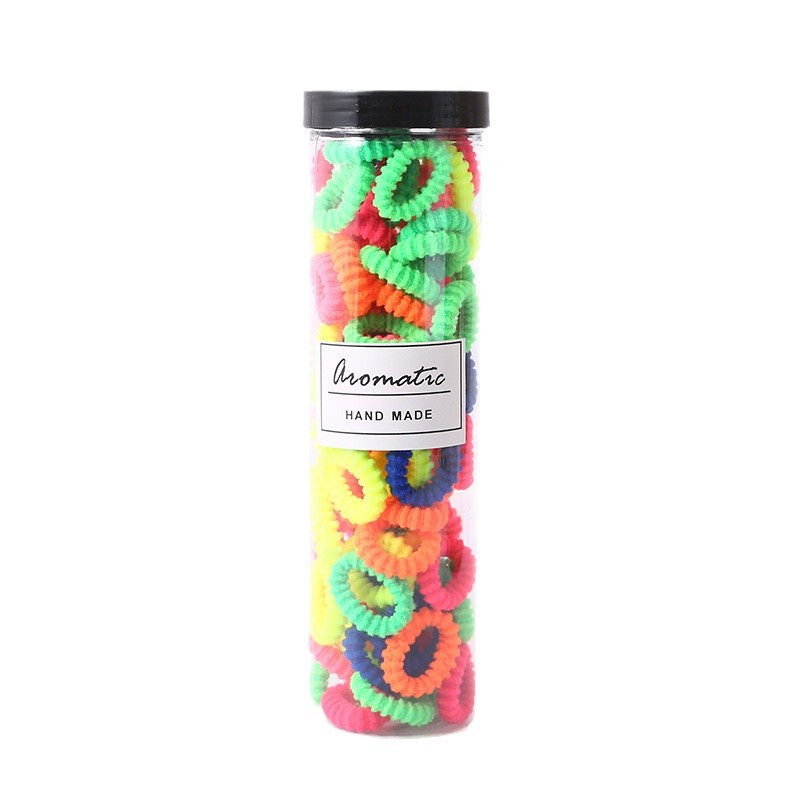Bucket children's rubber bands, girls' braids, towel loops, girls' candy-colored thumb hair loops, no damage to hair, high-cut strings Item Picture
