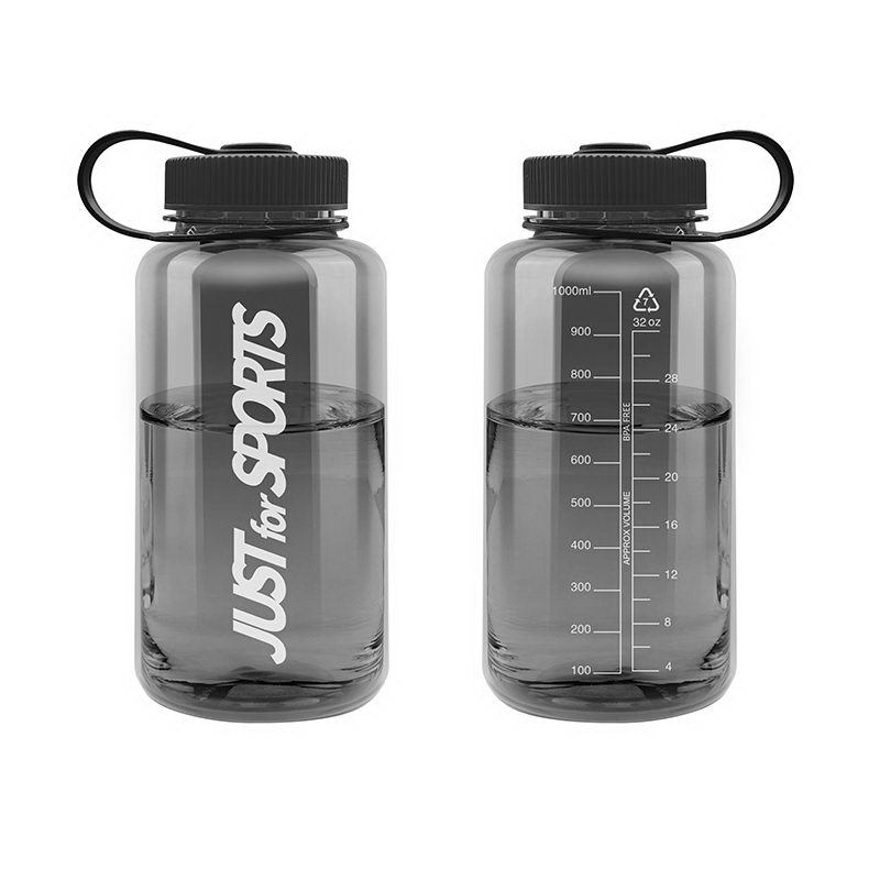 New bicycle outdoor sports portable water cup 32oz space cup solid color 1000mL sports fitness plastic cup Specification drawing