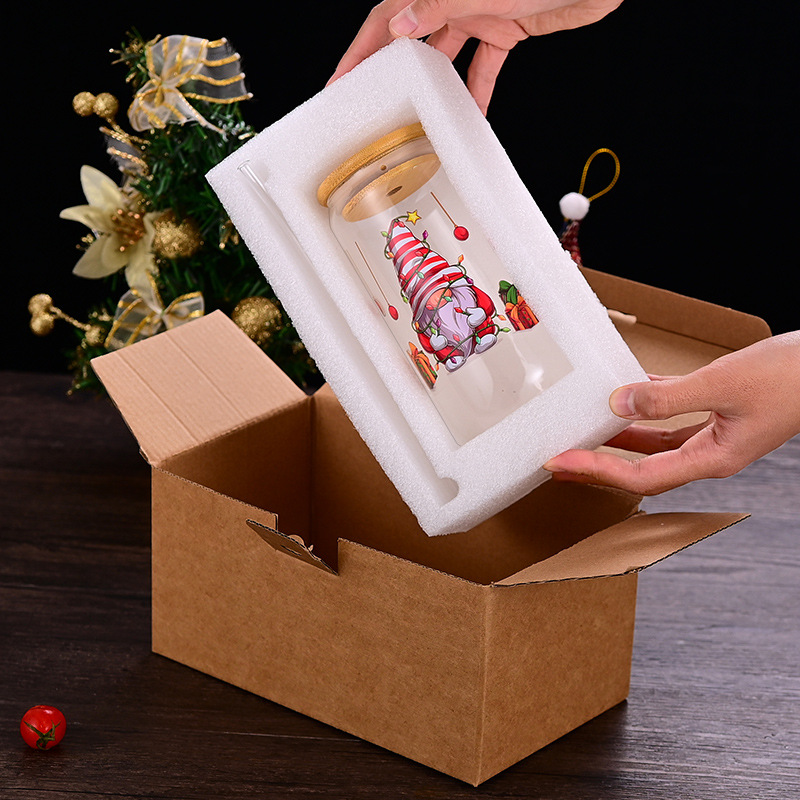 Covered straw Christmas cola cup, high-temperature resistant high borosilicate milk tea cup, Nordic Internet celebrity cup, school juice cup, beverage cup Application Scenario