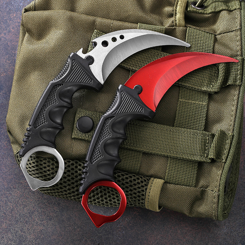 The original manufacturer's thickened claw knife, the same hand practice knife as the CSGO game, and the outdoor and wild curved knife Specification drawing