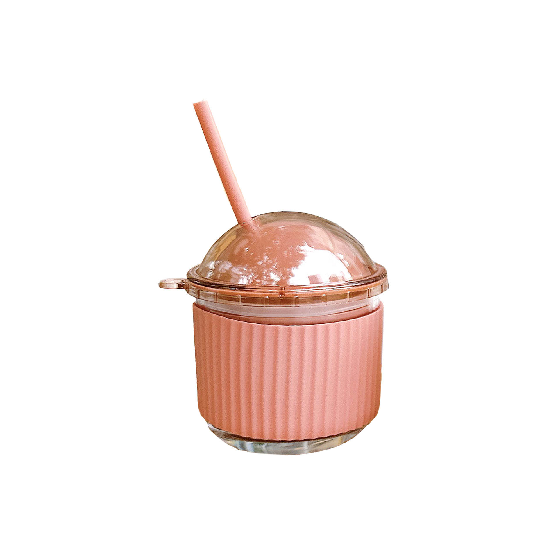 Cute and small glass cups for office and home use, cute egg-shaped straw cups, high appearance level, ins style couple water cups wholesale Item Picture