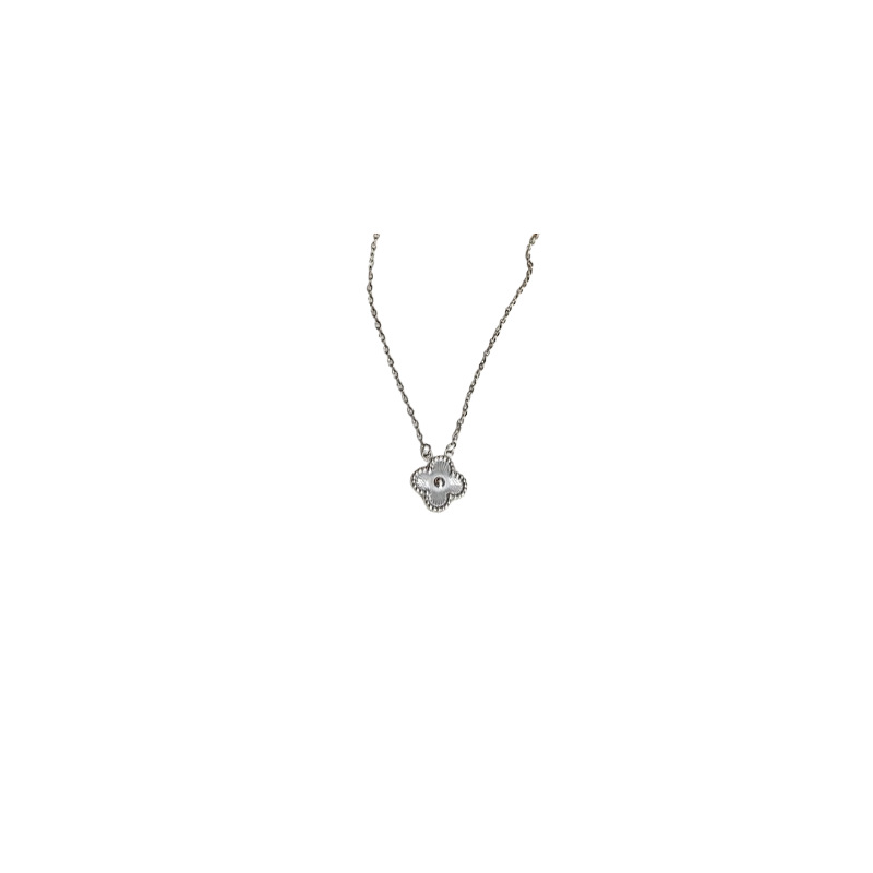 Super ethereal and simple flower necklace for women, 2025 new style, niche and high-end collarbone chain, fashionable and versatile, exquisite hoodie chain Item Picture
