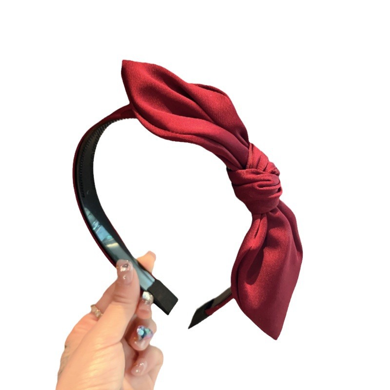 The Story of the Rose, the same red rabbit-ear hairband for women as Liu Yifei and Huang Yimei, summer bow headband hairpin Item Picture