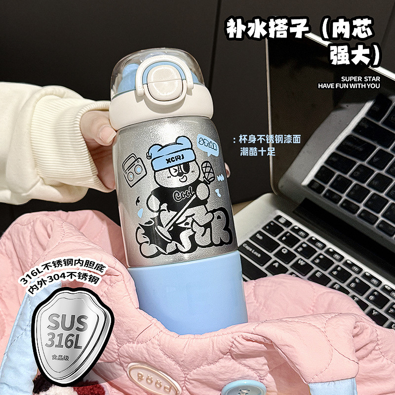 Household 304 stainless steel insulated cup for women, children and students, high appearance level, anti-drop, portable cartoon coffee cup and water cup Application Scenario