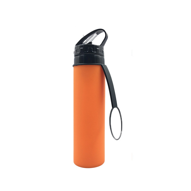 Creative silicone folding sports water bottle with outdoor portable cold water bottle 600ml cola bottle custom water cup Item Picture