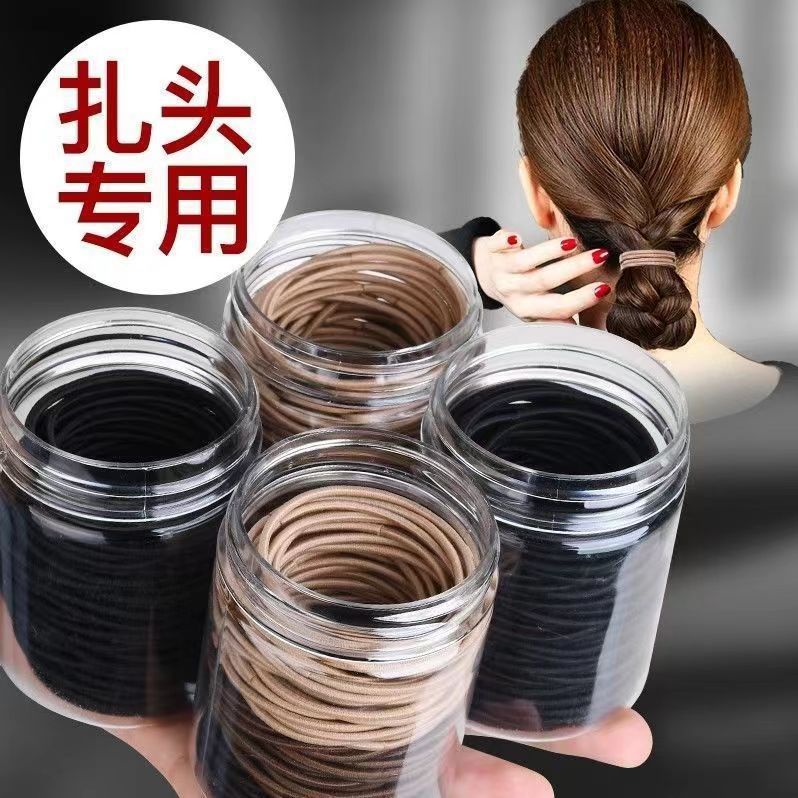 100 pieces of rubber bands in a can, basic hair band, macaron rubber bands, ins style, high appearance level, versatile rubber bands, hair ties Application Scenario