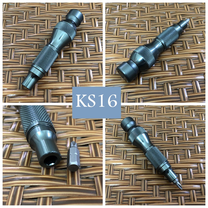 6.35mm aluminum alloy manual screwdriver handle magnetic bearing self-locking, suitable for 1/4-inch screwdriver hexagonal bits Specification drawing