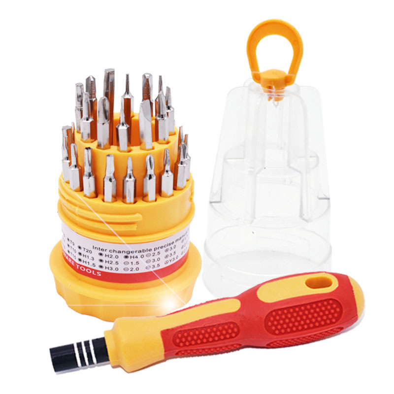 Mobile phone, computer and telecommunications repair, disassembly and repair tools 31-in-1 combination screwdriver, screwdriver, multi-purpose screwdriver set Application Scenario