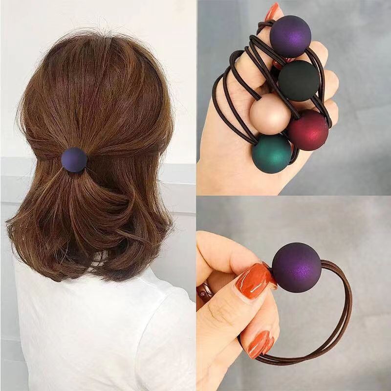 Scrub balls, hair ties, hair bands, hair ties, hair ties, Korean fresh and clean hair accessories, simple ponytail, forest girl style details Picture
