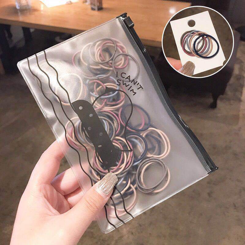 The popular Instagram hair tie features a simple small loop and thin hair band. It is a basic hair tie and headwear with a high-elasticity rubber band details Picture