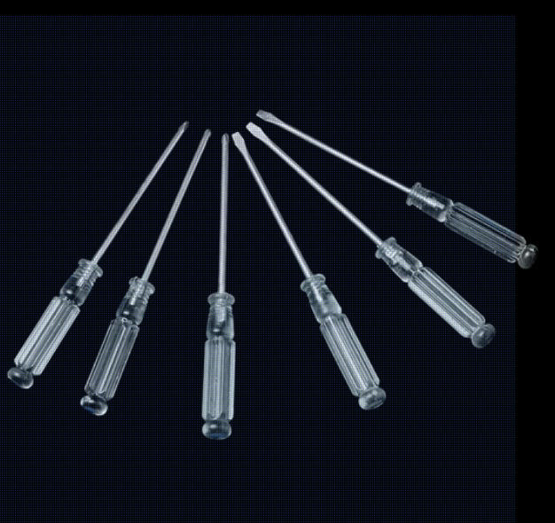Crystal screwdriver, 3MM small screwdriver with transparent handle, for repairing mobile phones and computers, small screwdriver, cross and straight mini screwdriver undefined