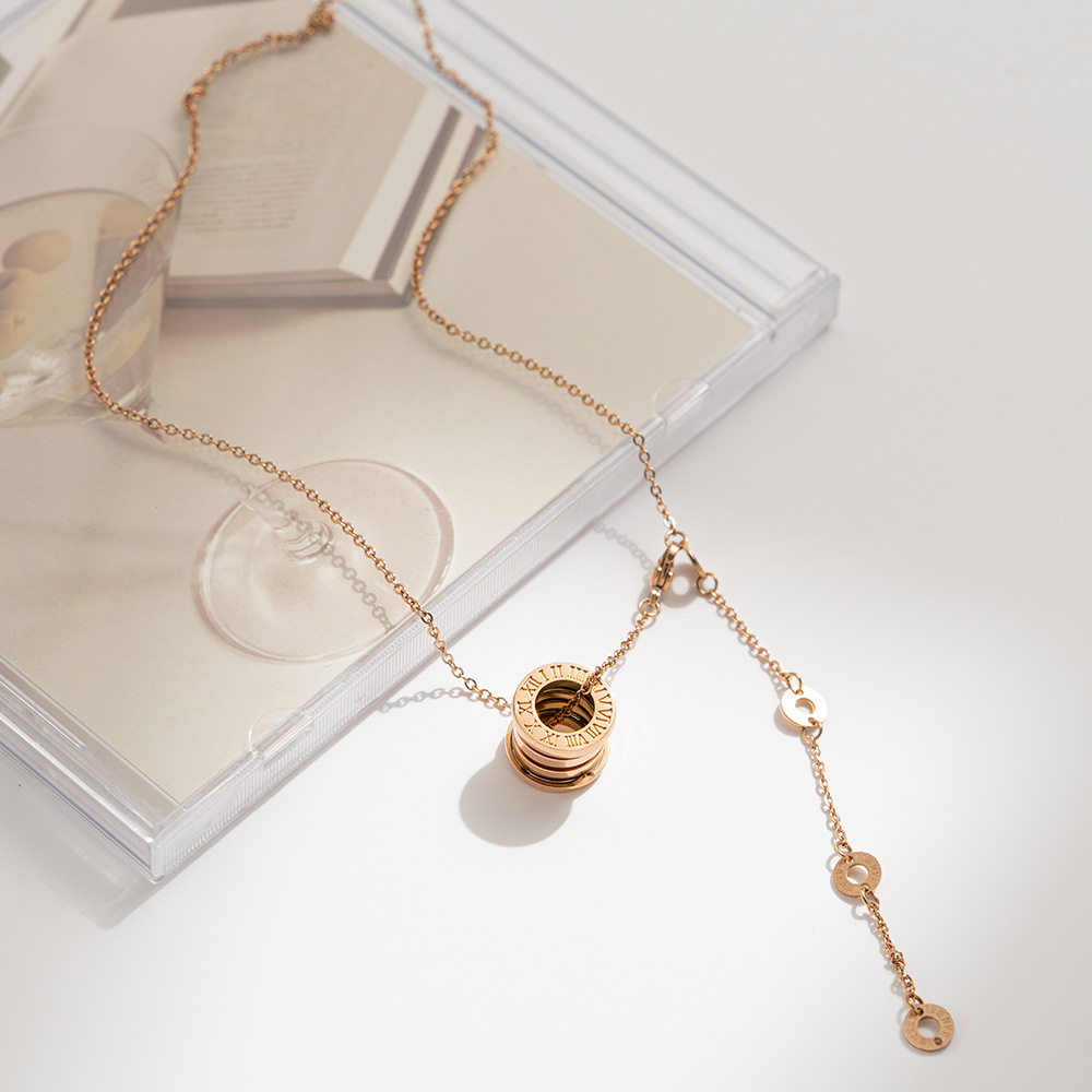 Personalized and fashionable spring waist titanium steel necklace for women, light luxury, non-fading, versatile collarbone chain, a popular accessory Specification drawing