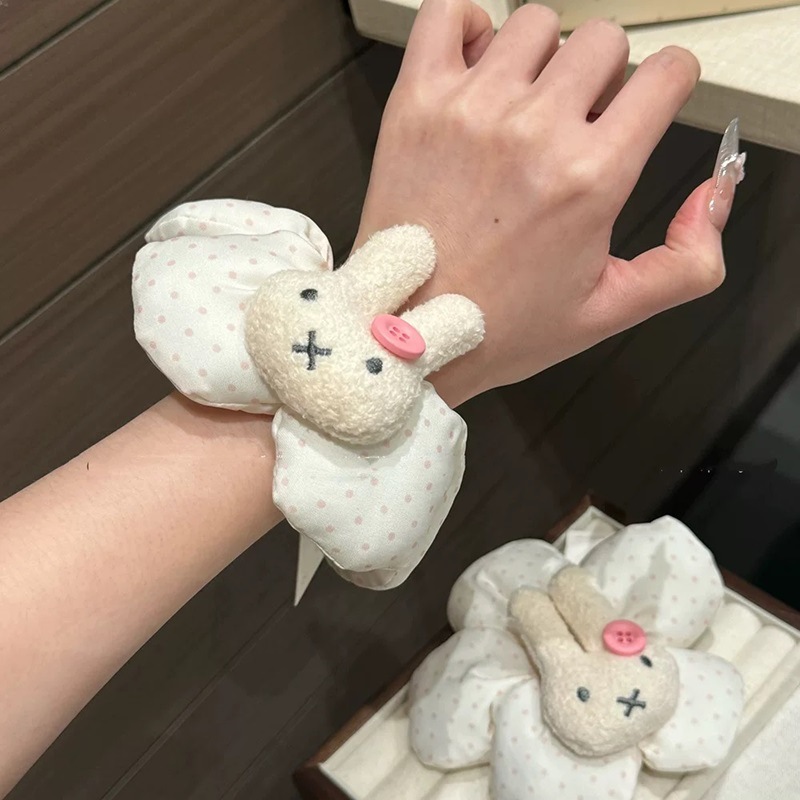 Cute Instagram cartoon Miffy Rabbit large intestine hair band, hair tie, high appearance level, sweet and girlish hair accessory new style Application Scenario