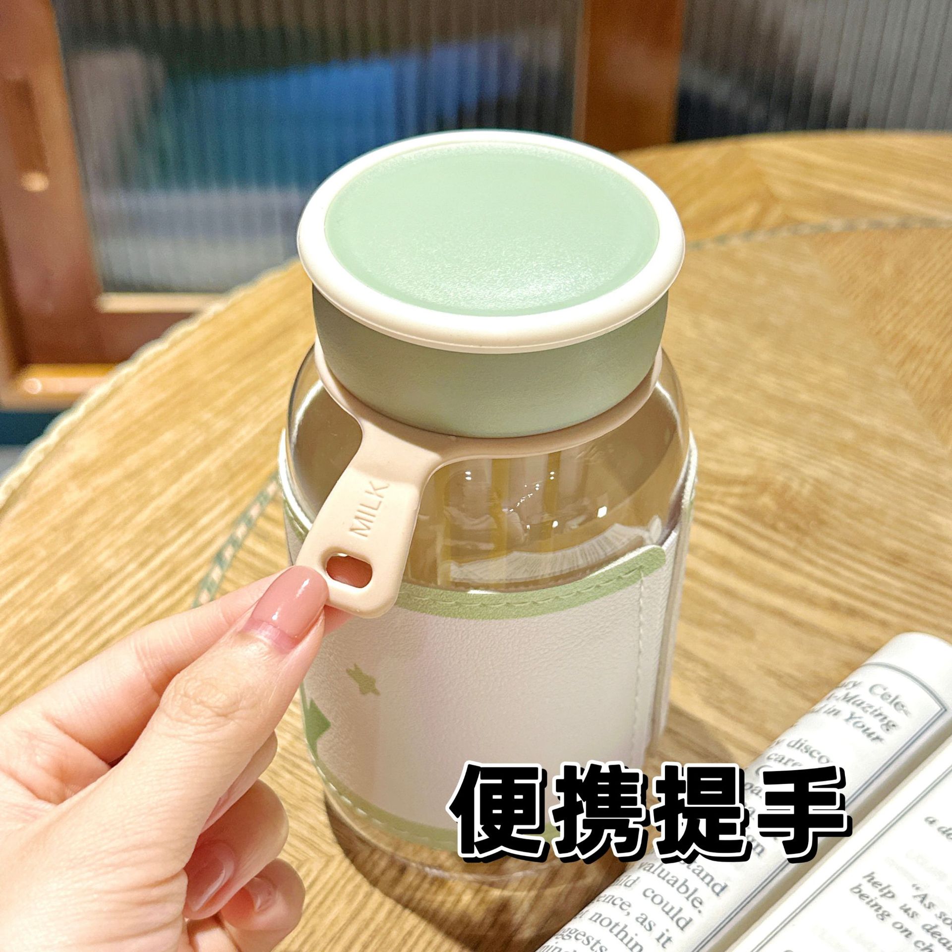 Cute flower tea cups with leather cases, small plastic cups for girls, anti-scald for students, summer direct drinking tea cups wholesale Application Scenario