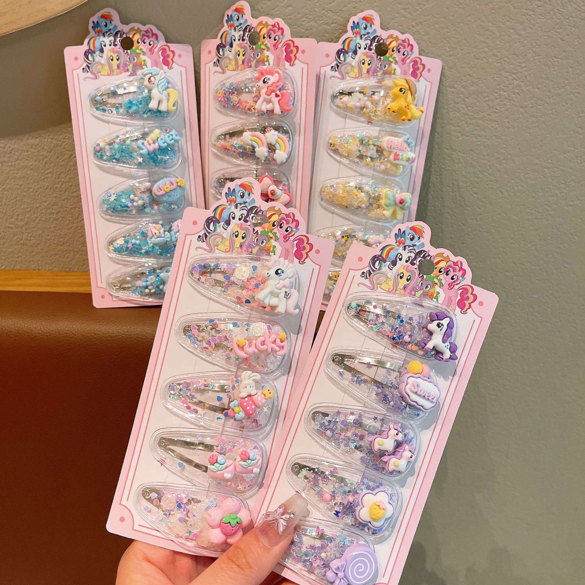 New children's Little Horse sand clip, little girl cartoon Polly bb clip, girls' bangs, broken hair clip, fruit hair accessory full figure