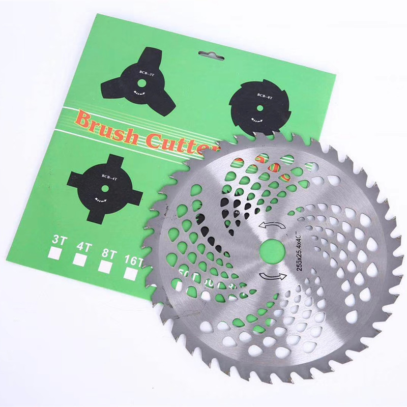 Lawn mower alloy blades 40, 60, 80 tooth round alloy saw blades, lawn mower brush cutter, lawn mower saw blade accessories Item Picture