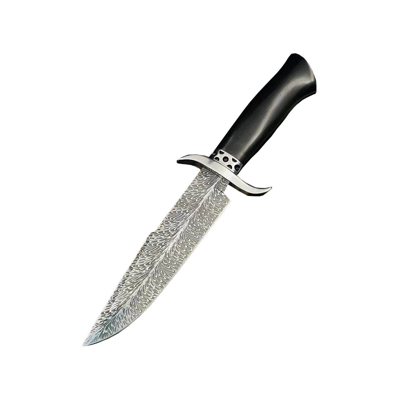 Boyi Hunter Straight Outdoor multi-functional straight knife with double hand guards for self-defense, sharp fruit knife, high-end collectible, gift and decorative item Item Picture
