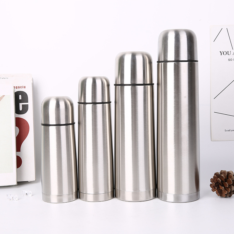 304 Double-layer stainless steel vacuum insulated men's and women's leak-proof insulated kettle 201 bullet-shaped insulated cup Gift cup full figure