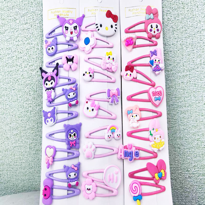 Children's Kulomi cartoon hair clip headwear, girls' broken hair bangs clip, new hair accessory for little girls that won't damage their hair on the side details Picture