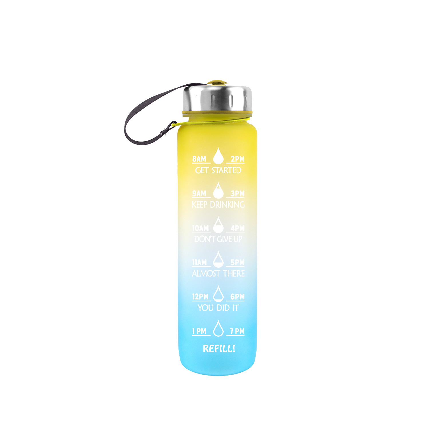 1000ml straight water cup, tritan water cup, portable outdoor sports water bottle, steel cap, large mouth, plastic sports water bottle Specification drawing