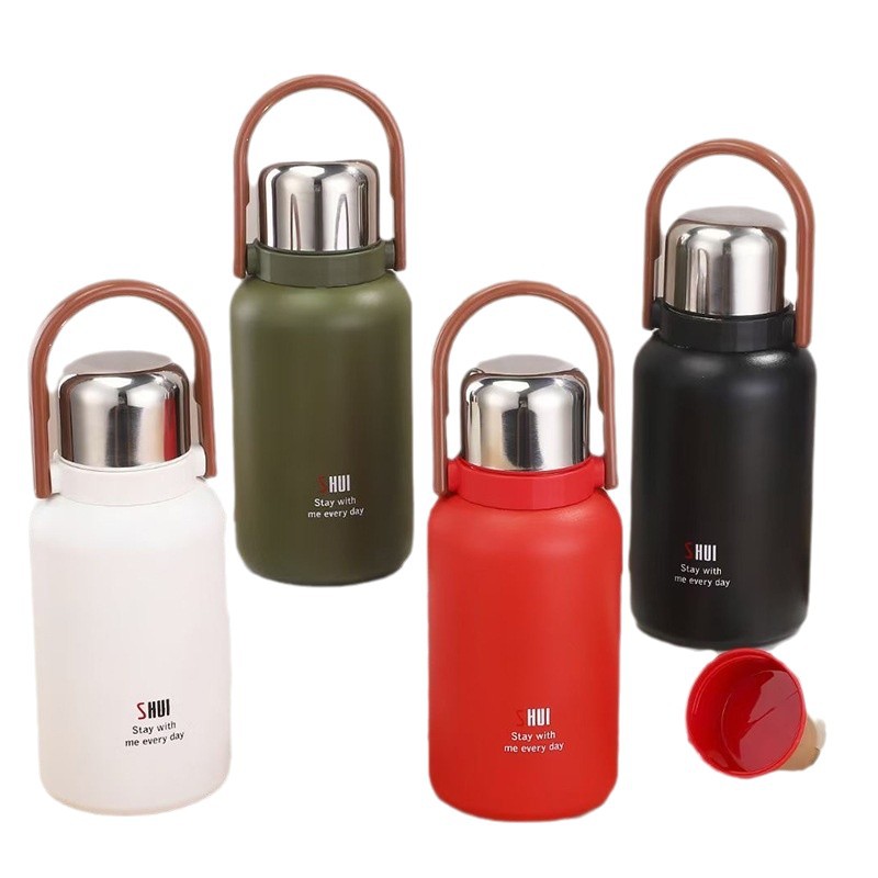 The 316 stainless steel thermos flask for separating tea and water is a household teapot that can be carried with a handle. It is lightweight Item Picture