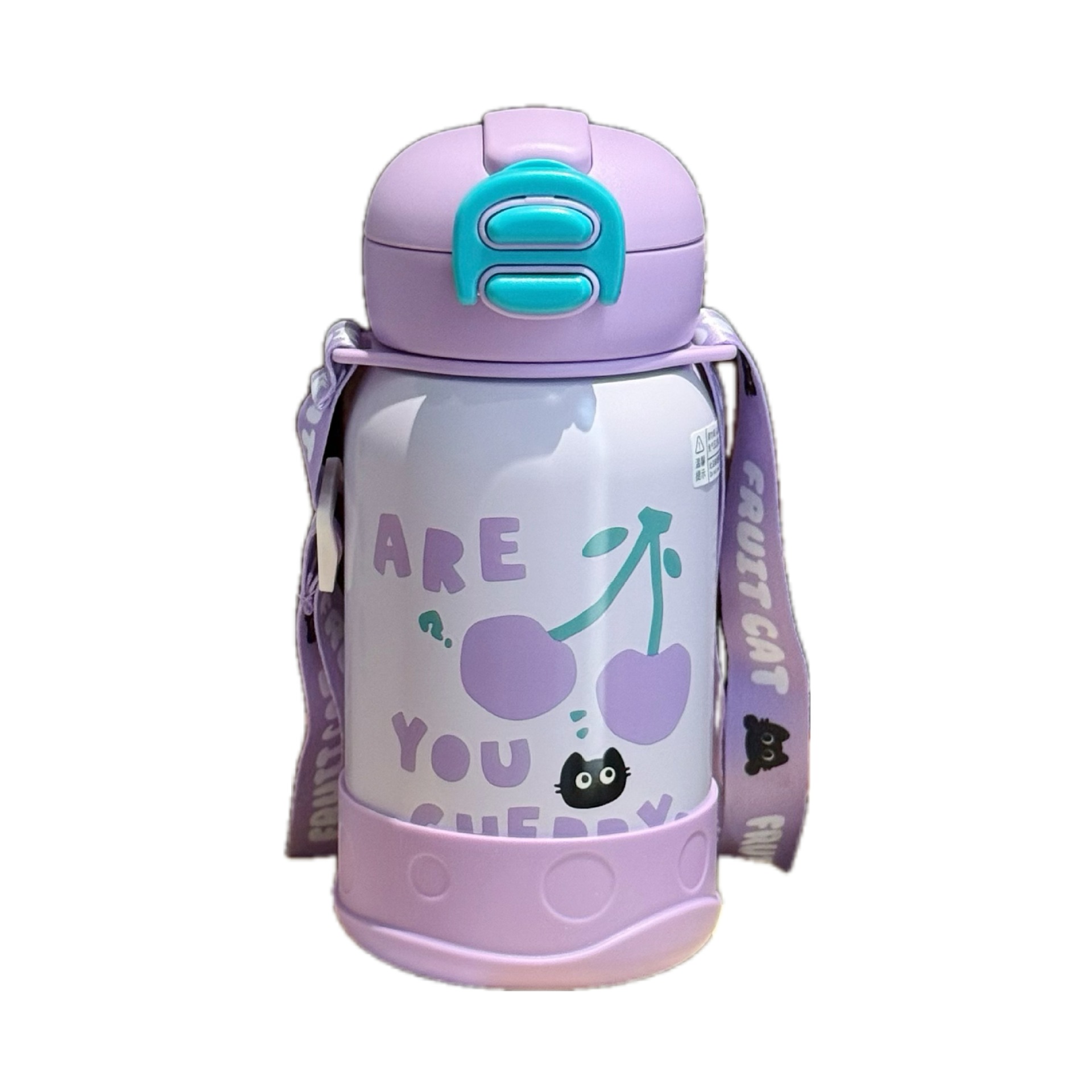 New children's slanted span insulated cup, high appearance level stainless steel water bottle, double-drinking student cartoon gift, back-to-school season water cup Item Picture