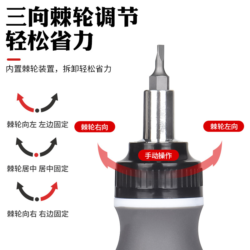 8-in-1 multi-angle ratchet wrench, special-shaped screwdriver taper, flexible star-shaped cross screwdriver screwdriver bit Specification drawing