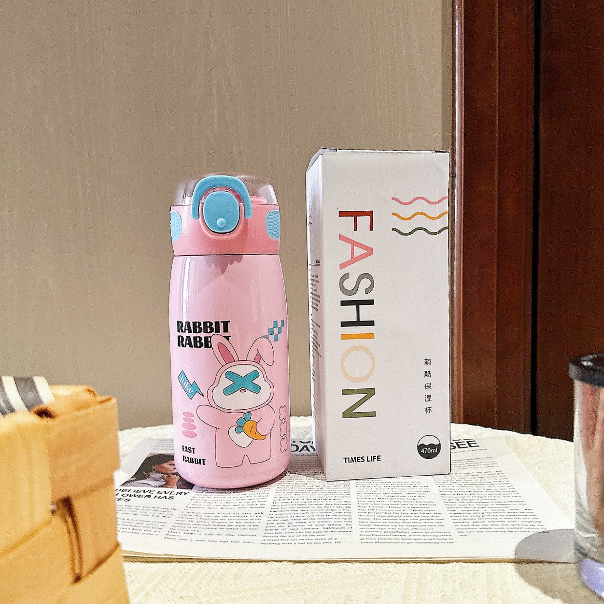 Children's insulated cup, 316 stainless steel, high appearance level, straw cup, cute student cartoon gift, portable school cup Application Scenario