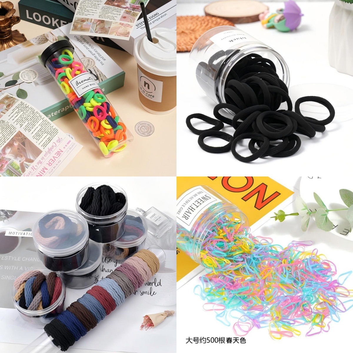 Children's hair ties, rubber bands do not damage hair, have good elasticity, towel hair bands, girls' and babies' hair ties, hair ties, hair accessories, girls' full figure